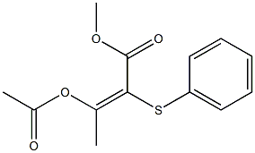 3-Acetoxy-2-phenylthio-2-butenoic acid methyl ester 구조식 이미지