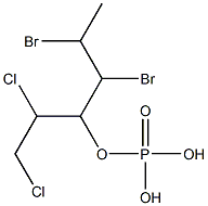 Phosphoric acid hydrogen (1,2-dibromopropyl)(2,3-dichloropropyl) ester 구조식 이미지