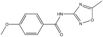 N-(5-Methyl-1,2,4-oxadiazole-3-yl)-4-methoxybenzamide 구조식 이미지