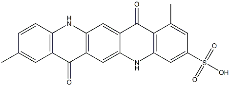 5,7,12,14-Tetrahydro-1,9-dimethyl-7,14-dioxoquino[2,3-b]acridine-3-sulfonic acid 구조식 이미지