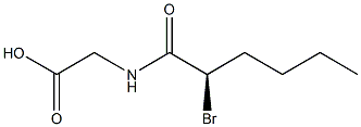 (+)-N-[(R)-2-Bromohexanoyl]glycine Structure