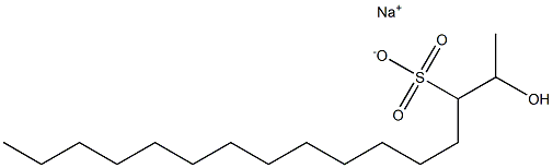 2-Hydroxyhexadecane-3-sulfonic acid sodium salt Structure