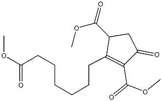 1-Oxo-3-(6-methoxycarbonylhexyl)-2-cyclopentene-2,4-dicarboxylic acid dimethyl ester 구조식 이미지