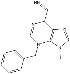 (3-Benzyl-9-methyl-3,6-dihydro-9H-purine)-6-methanimine 구조식 이미지