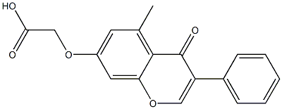 [(5-Methyl-3-phenyl-4-oxo-4H-1-benzopyran-7-yl)oxy]acetic acid 구조식 이미지