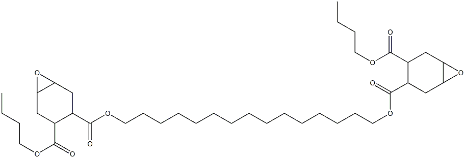 Bis[2-(butoxycarbonyl)-4,5-epoxy-1-cyclohexanecarboxylic acid]1,15-pentadecanediyl ester Structure