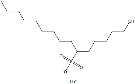 1-Hydroxypentadecane-6-sulfonic acid sodium salt 구조식 이미지