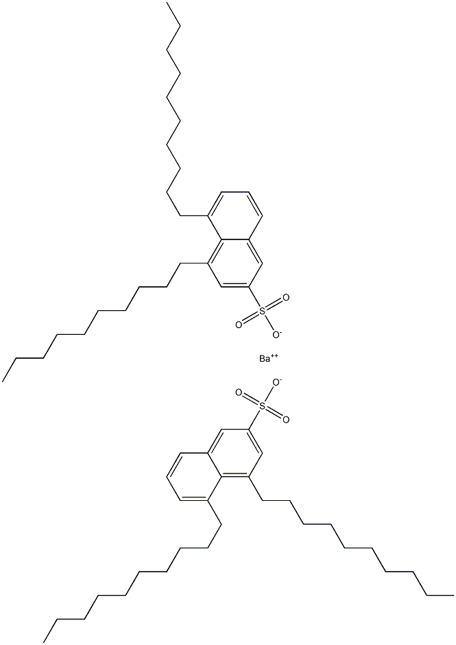 Bis(4,5-didecyl-2-naphthalenesulfonic acid)barium salt Structure