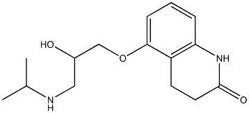 3,4-Dihydro-5-(3-isopropylamino-2-hydroxypropoxy)-2(1H)-quinolinone 구조식 이미지