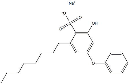 5-Hydroxy-3-octyl[oxybisbenzene]-4-sulfonic acid sodium salt 구조식 이미지