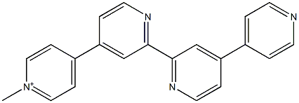 1-Methyl-4-[2-[4-(4-pyridyl)-2-pyridyl]-4-pyridyl]pyridinium 구조식 이미지