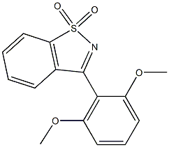 3-(2,6-Dimethoxyphenyl)-1,2-benzisothiazole 1,1-dioxide Structure