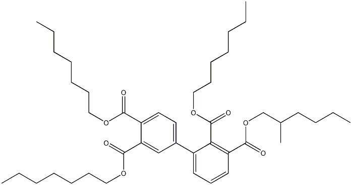 1,1'-Biphenyl-2,3,3',4'-tetracarboxylic acid 2,3',4'-triheptyl 3-(2-methylhexyl) ester 구조식 이미지