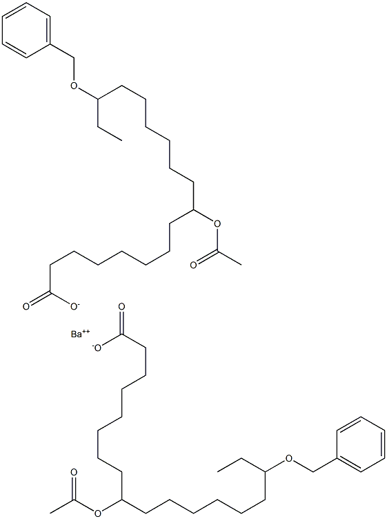 Bis(16-benzyloxy-9-acetyloxystearic acid)barium salt Structure