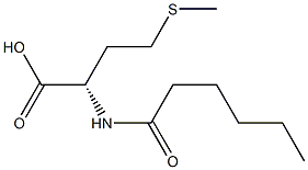 (S)-4-Methylthio-2-[(1-oxohexyl)amino]butanoic acid 구조식 이미지