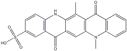 5,7,12,14-Tetrahydro-6,12-dimethyl-7,14-dioxoquino[2,3-b]acridine-2-sulfonic acid Structure