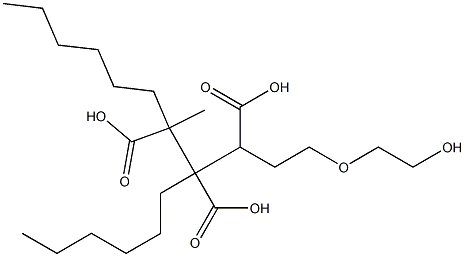 Butane-1,2,3-tricarboxylic acid 1-[2-(2-hydroxyethoxy)ethyl]2,3-dihexyl ester Structure