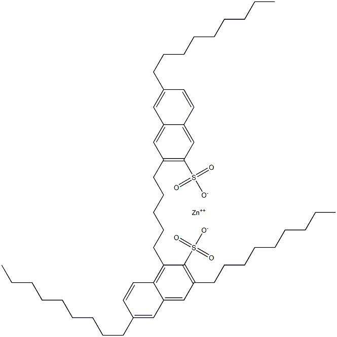 Bis(3,6-dinonyl-2-naphthalenesulfonic acid)zinc salt Structure