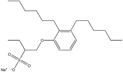 1-(2,3-Dihexylphenoxy)butane-2-sulfonic acid sodium salt Structure