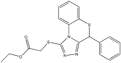 [(4-Phenyl-4H-[1,2,4]triazolo[3,4-c][1,4]benzothiazin-1-yl)thio]acetic acid ethyl ester Structure