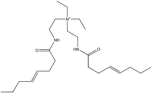 N,N-Diethyl-2-(4-octenoylamino)-N-[2-(4-octenoylamino)ethyl]ethanaminium 구조식 이미지