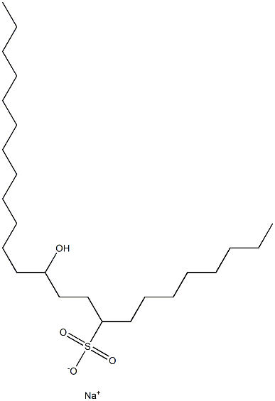 12-Hydroxytetracosane-9-sulfonic acid sodium salt 구조식 이미지