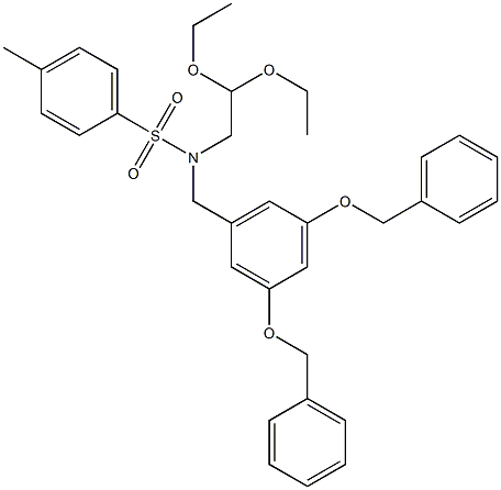 N-[3,5-Bis(benzyloxy)benzyl]-N-(2,2-diethoxyethyl)-4-methylbenzenesulfonamide 구조식 이미지