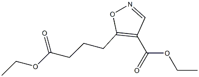 5-(4-Oxo-4-ethoxybutyl)isoxazole-4-carboxylic acid ethyl ester 구조식 이미지