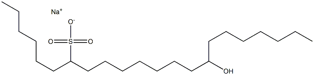 15-Hydroxydocosane-7-sulfonic acid sodium salt 구조식 이미지