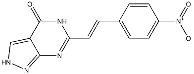 6-(p-Nitrostyryl)-2H-pyrazolo[3,4-d]pyrimidin-4(5H)-one Structure