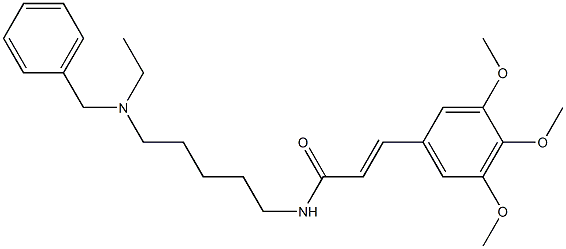 N-[5-(Ethylbenzylamino)pentyl]-3-(3,4,5-trimethoxyphenyl)acrylamide 구조식 이미지