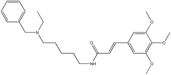 N-[5-(Ethylbenzylamino)pentyl]-3-(3,4,5-trimethoxyphenyl)acrylamide Structure