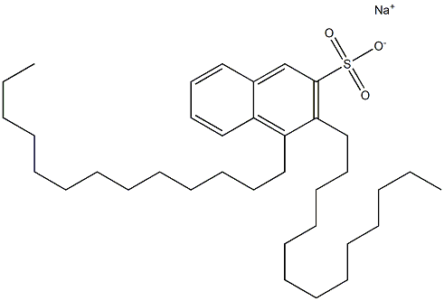 3,4-Ditridecyl-2-naphthalenesulfonic acid sodium salt Structure