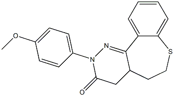 2-(4-Methoxyphenyl)-4,4a,5,6-tetrahydro[1]benzothiepino[5,4-c]pyridazin-3(2H)-one 구조식 이미지