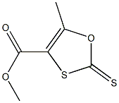 2-Thioxo-5-methyl-1,3-oxathiole-4-carboxylic acid methyl ester 구조식 이미지
