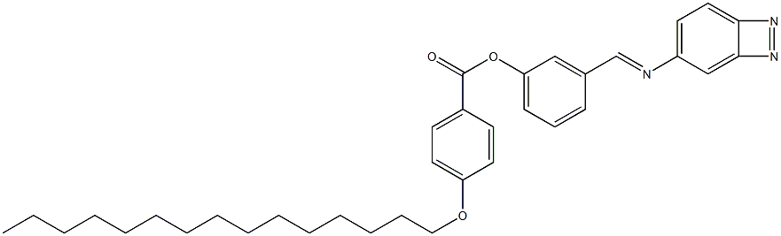 4-(Pentadecyloxy)benzoic acid 3-[(azobenzen-4-yl)iminomethyl]phenyl ester 구조식 이미지