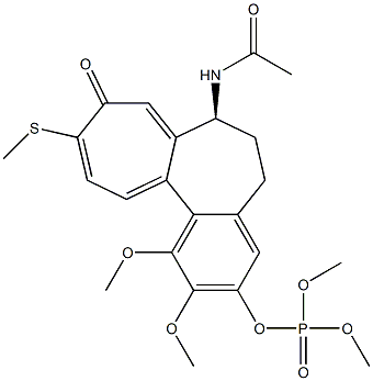 (S)-1-Methoxy-2-methyloxy-3-(dimethoxyphosphinyl)oxy-7-acetylamino-10-methylthio-6,7-dihydrobenzo[a]heptalen-9(5H)-one Structure