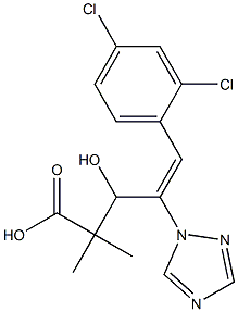 (E)-5-(2,4-Dichlorophenyl)-2,2-dimethyl-3-hydroxy-4-(1H-1,2,4-triazol-1-yl)-4-pentenoic acid Structure