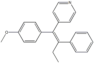 (Z)-1-(4-Methoxyphenyl)-2-phenyl-1-(4-pyridinyl)-1-butene 구조식 이미지