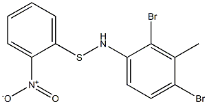 N-[(2-Nitrophenyl)thio]-N-(2,4-dibromo-3-methylphenyl)amine Structure