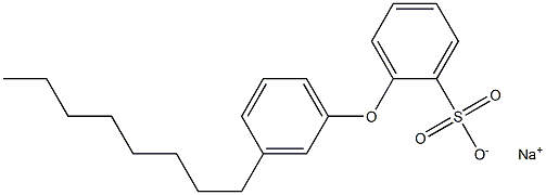 2-(3-Octylphenoxy)benzenesulfonic acid sodium salt Structure