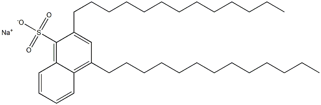 2,4-Ditridecyl-1-naphthalenesulfonic acid sodium salt Structure