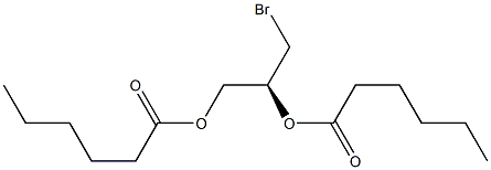 [S,(-)]-3-Bromo-1,2-propanediol dihexanoate 구조식 이미지