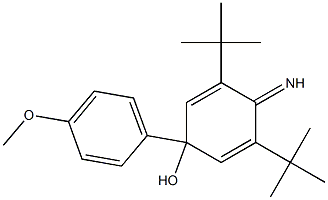 2,6-Di-tert-butyl-4-hydroxy-4-(4-methoxy-phenyl)-2,5-cyclohexadien-1-imine Structure