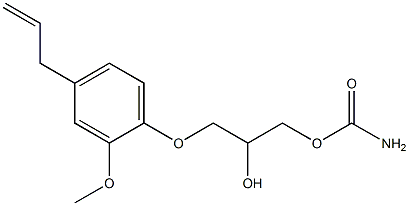3-(4-Allyl-2-methoxyphenoxy)-1,2-propanediol 1-carbamate 구조식 이미지