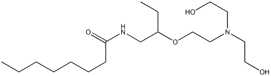 N-[2-[2-[Bis(2-hydroxyethyl)amino]ethoxy]butyl]octanamide 구조식 이미지