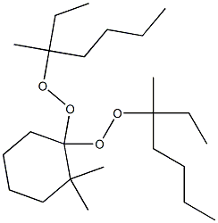 2,2-Dimethyl-1,1-bis(1-ethyl-1-methylpentylperoxy)cyclohexane Structure