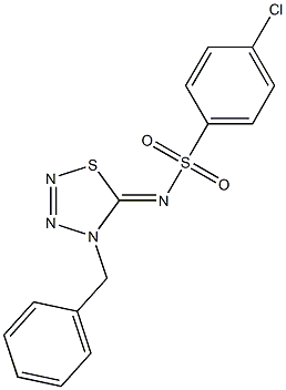 4-Benzyl-5-(4-chlorophenyl)sulfonylimino-4,5-dihydro-1,2,3,4-thiatriazole Structure