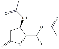 (4R,5R)-4-(Acetylamino)-5-[(R)-1-acetoxyethyl]-4,5-dihydrofuran-2(3H)-one 구조식 이미지