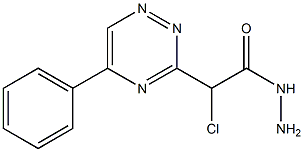 2-Chloro-2-(5-phenyl-1,2,4-triazin-3-yl)acetic acid hydrazide Structure